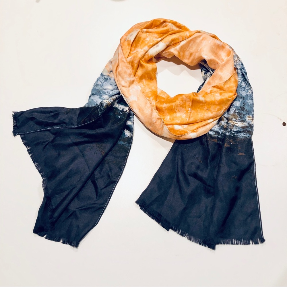 Chico’s silk scarf 100% silk. Made in India.